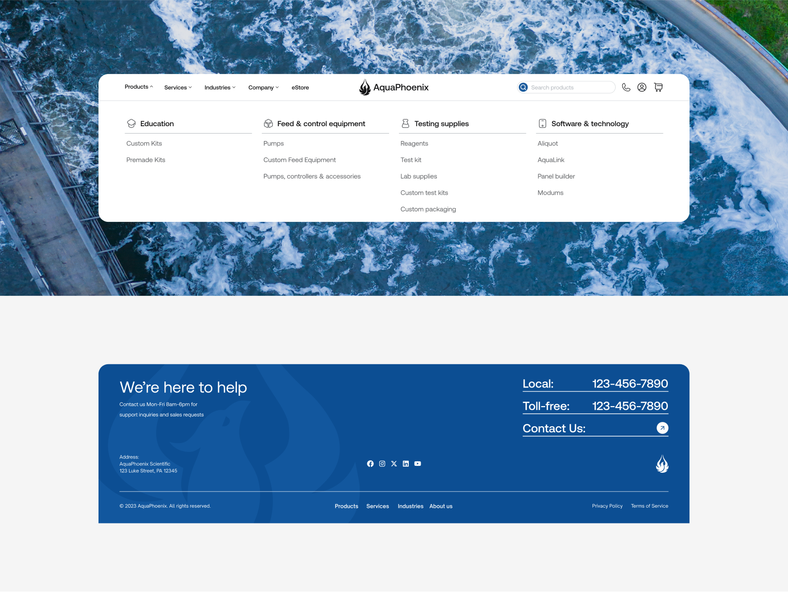 High-fidelity Industries page design