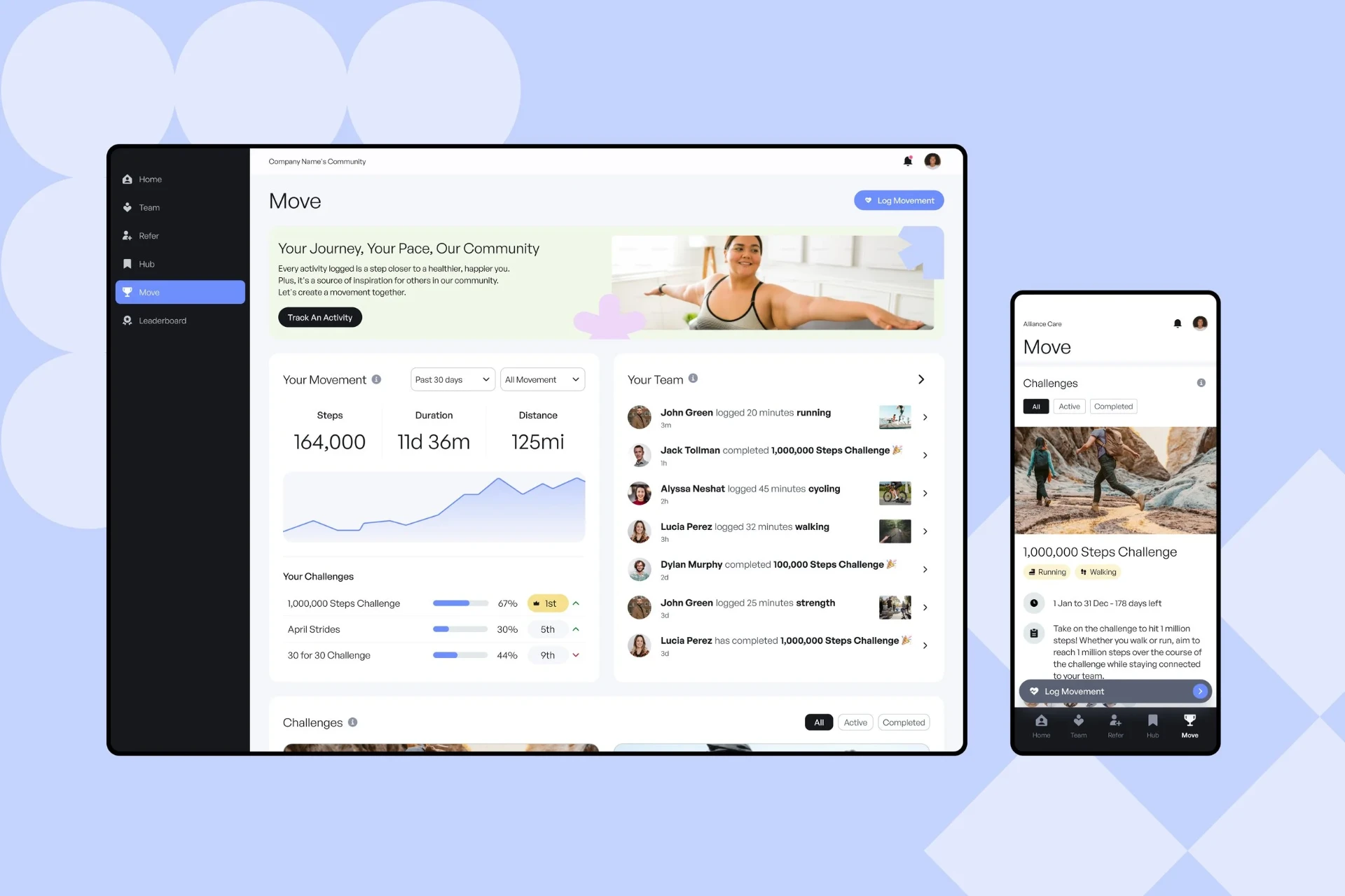 Designing a social fitness feature from 0–1 for a healthcare workforce platform